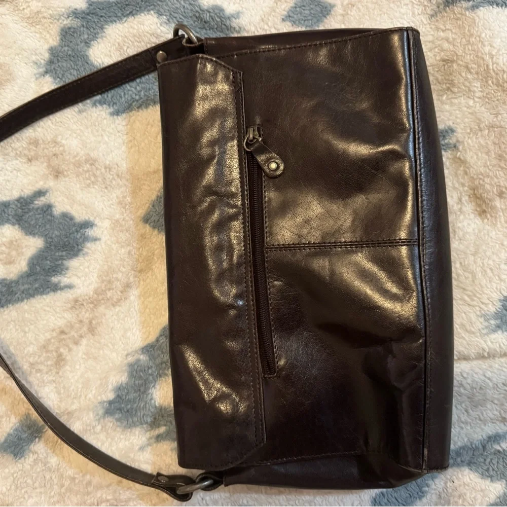 Sorpresa Elegant Vintage Dark Brown Leather Handbag - Picture 6 of 7